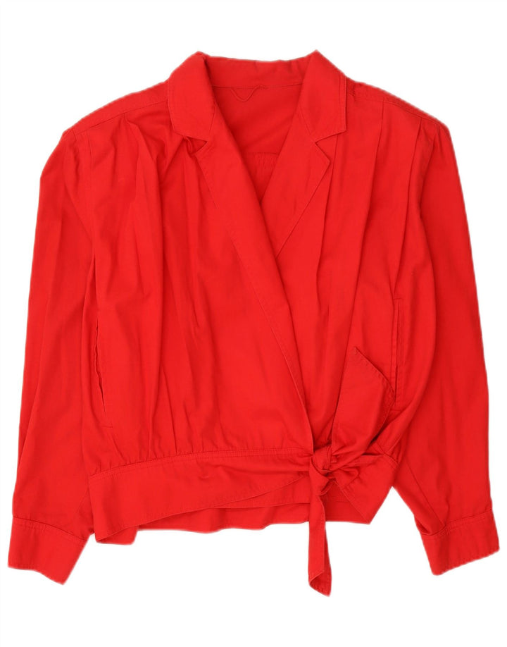 Marella - Chaqueta bomber corta para mujer, talla 40, color rojo mediano