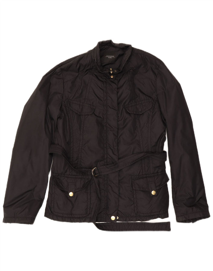 Max Mara Chaqueta utilitaria de fin de semana para mujer UK 40 XL Poliamida negra