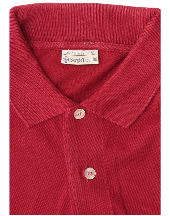 SERGIO TACCHINI Polo Manga Larga Hombre Algodón Granate Medio