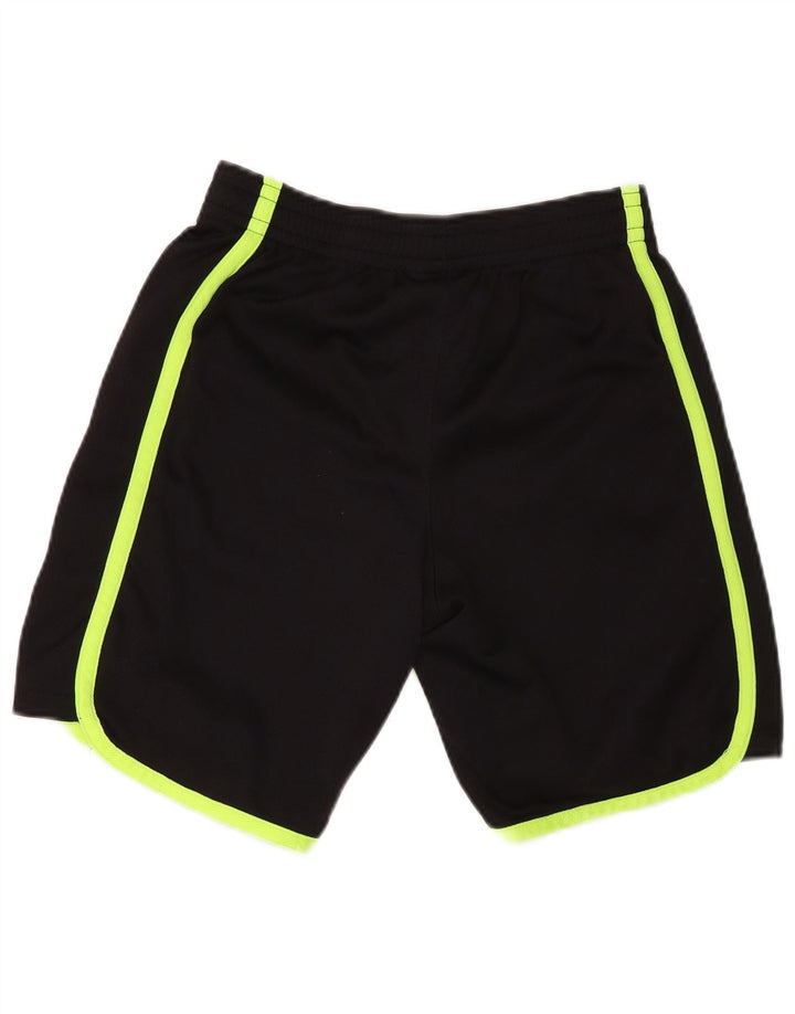 CHAMPION Boys Graphic Sport Shorts 11-12 Years Large Black Polyester