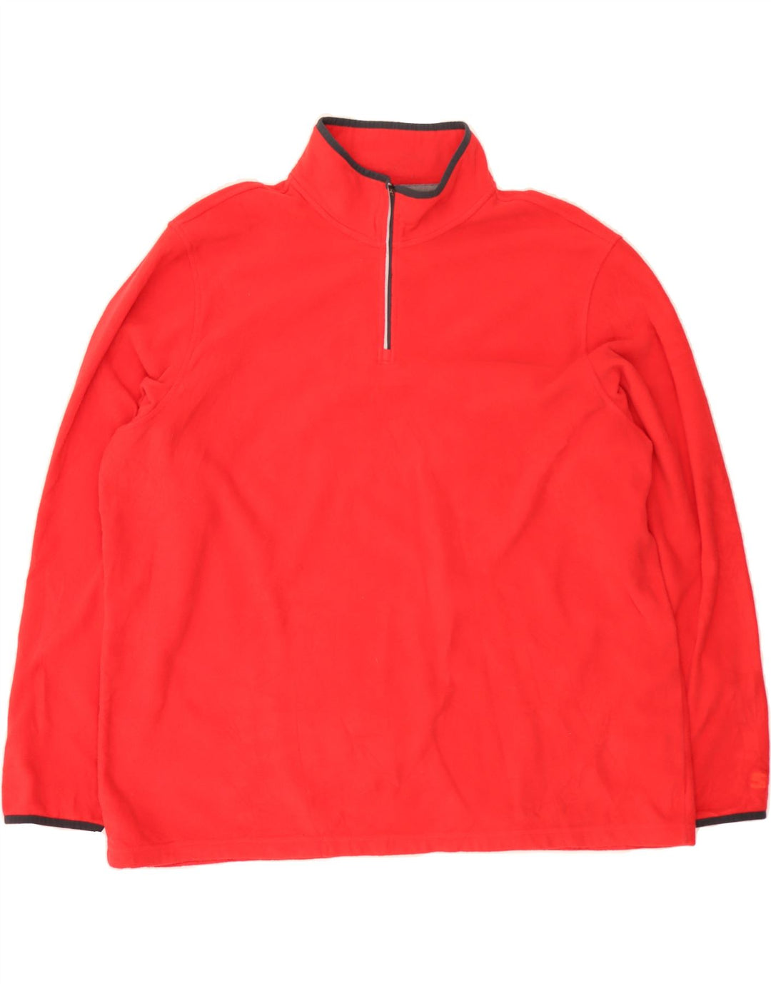STARTER Mens Zip Neck Fleece Jumper UK 50/52 2XL Red Polyester Vintage Starter and Second-Hand Starter from Messina Hembry 