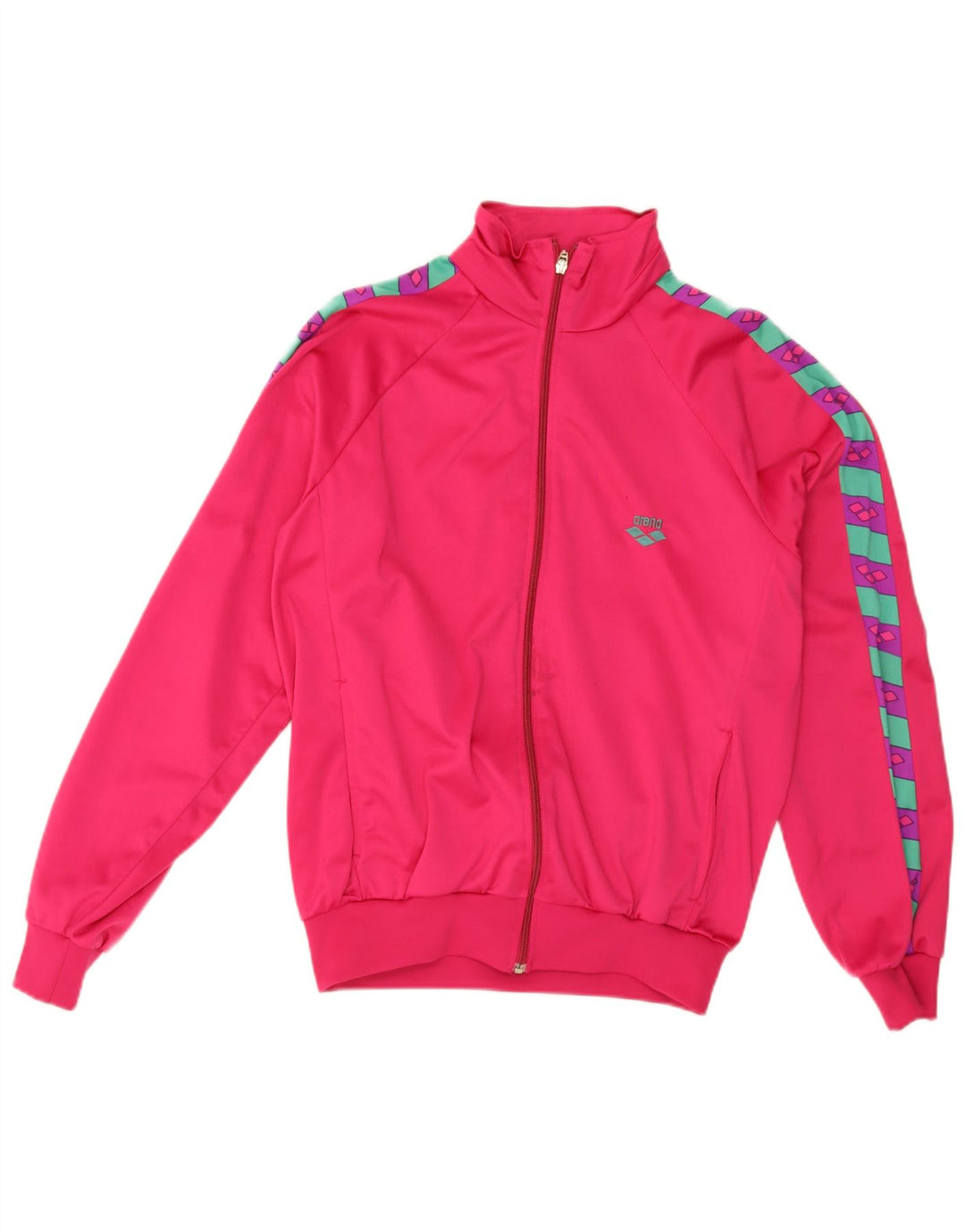 Arena Mujer Gráfico Chándal Top Chaqueta UK 40 Grande Rosa