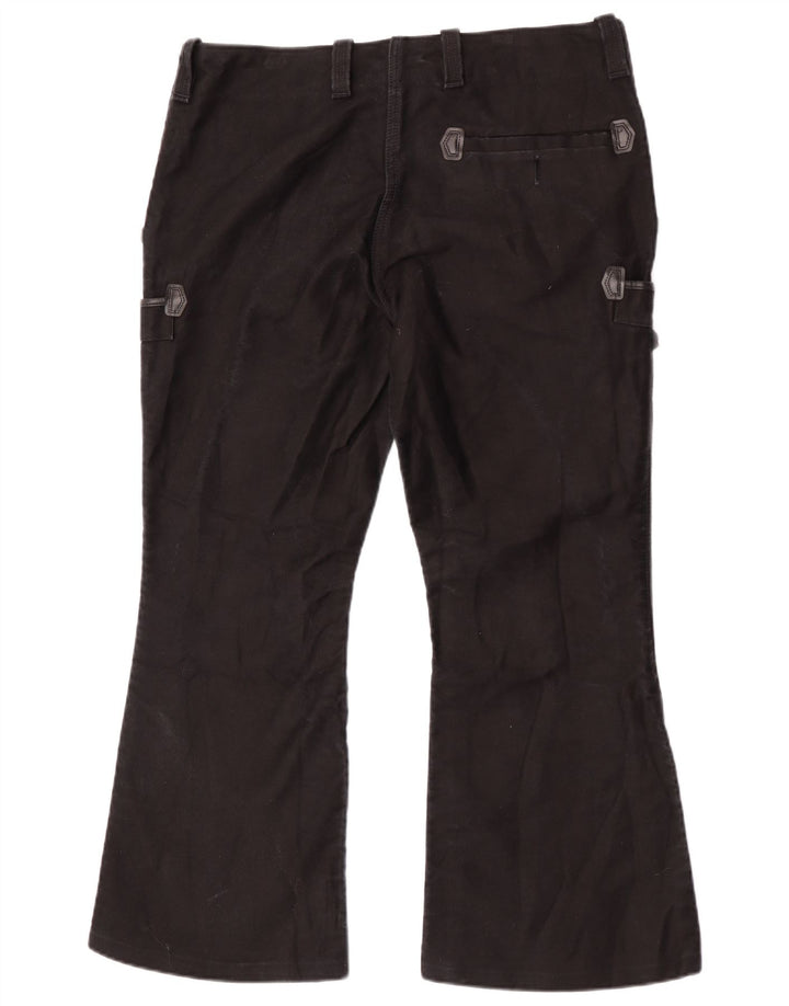 FHB Pantalones cargo con corte de bota para mujer W38 L30 Algodón negro
