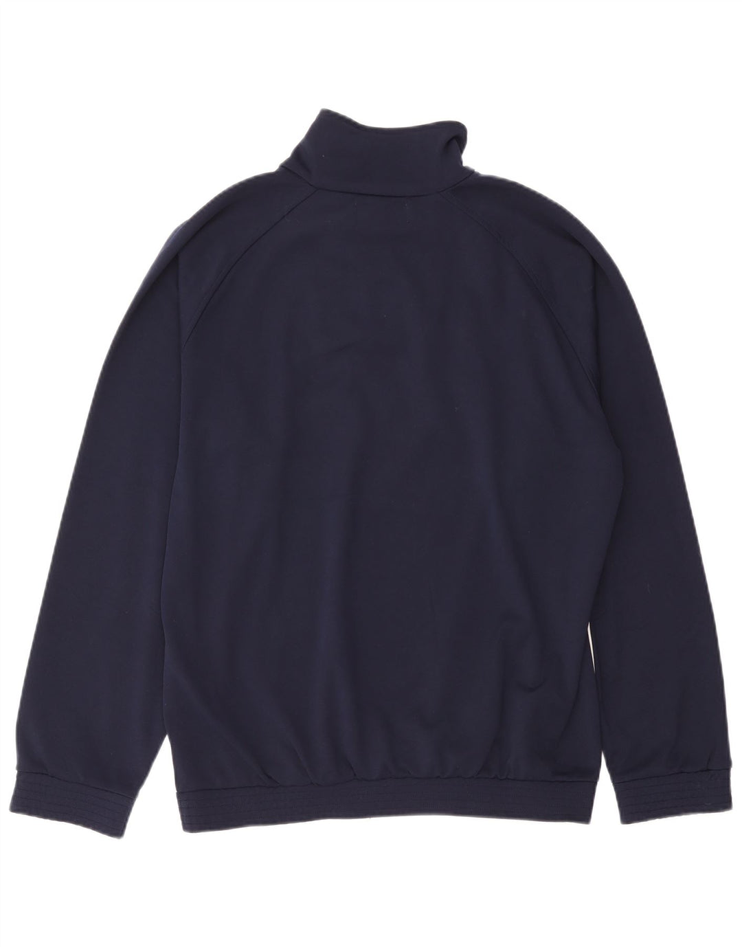 KAPPA Hombre Zip Neck Sudadera Jumper XL Azul Marino Colorblock Poliéster