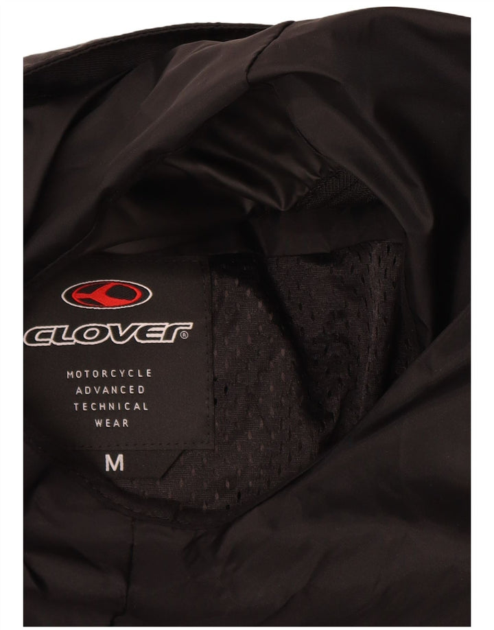 Clover Mujer Graphic Racer Jacket UK 40 Mediano Negro Colorblock Poliamida
