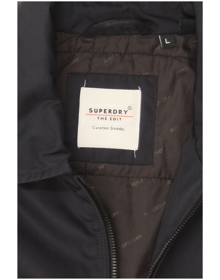 Superdry Chaqueta Bomber para Hombre UK 40 Grande Poliéster Azul Marino
