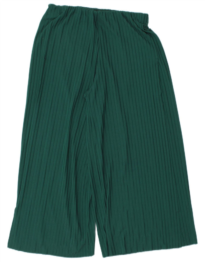 Zara Mujer Pantalones Capri Pequeño W26 L22 Verde