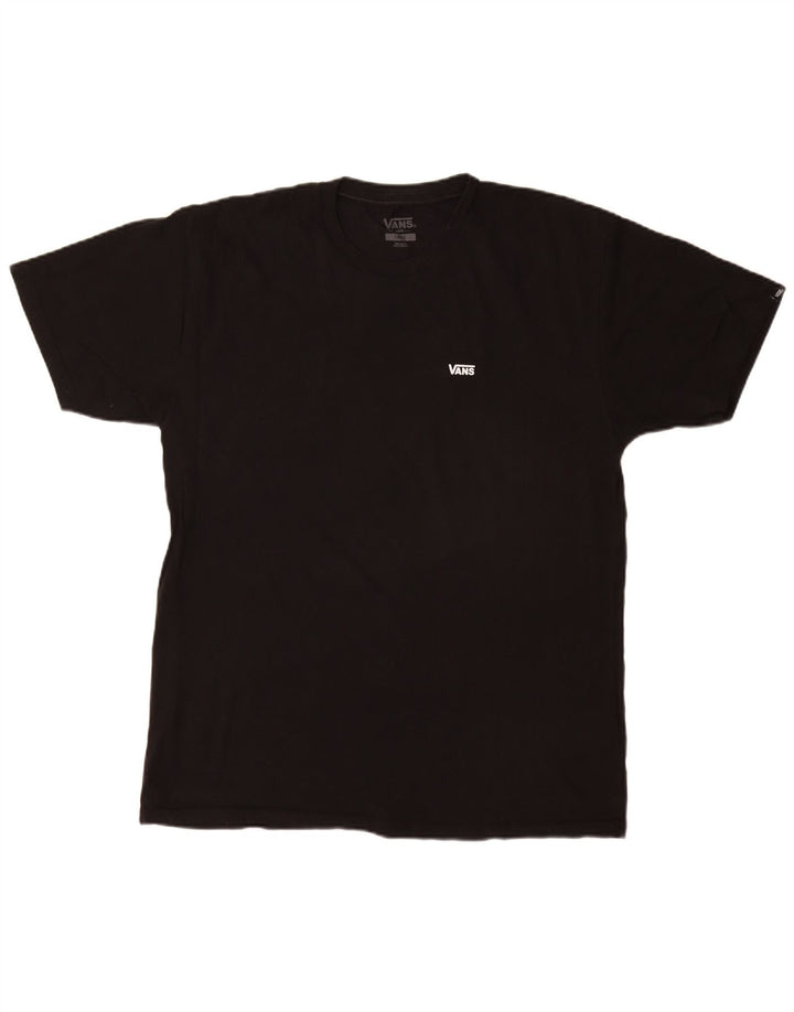 Vans - Camiseta de corte clásico para hombre, talla grande, algodón negro