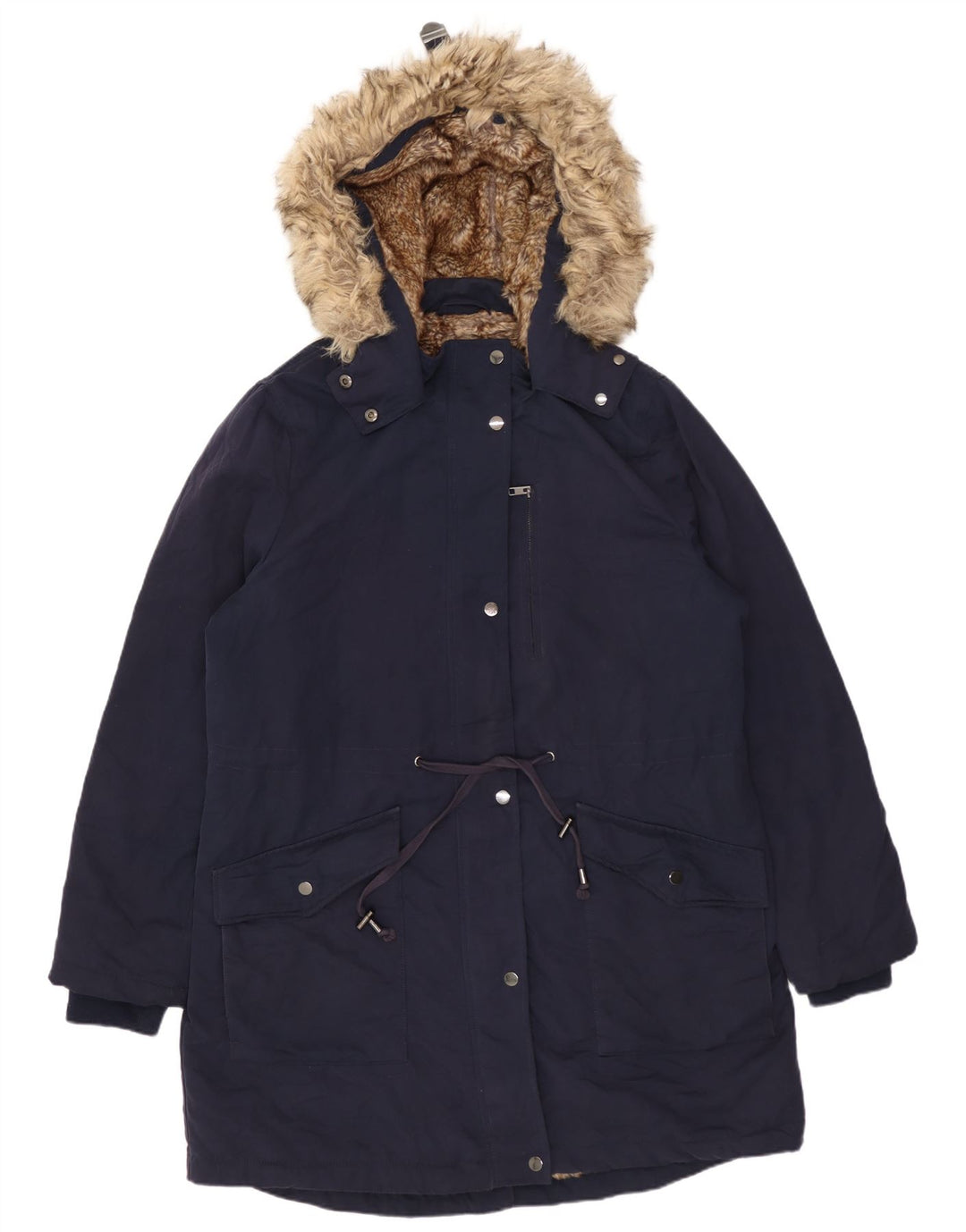 Marks & Spencer Chaqueta Parka Extragrande con Capucha para Mujer UK 44 Grande Azul Marino