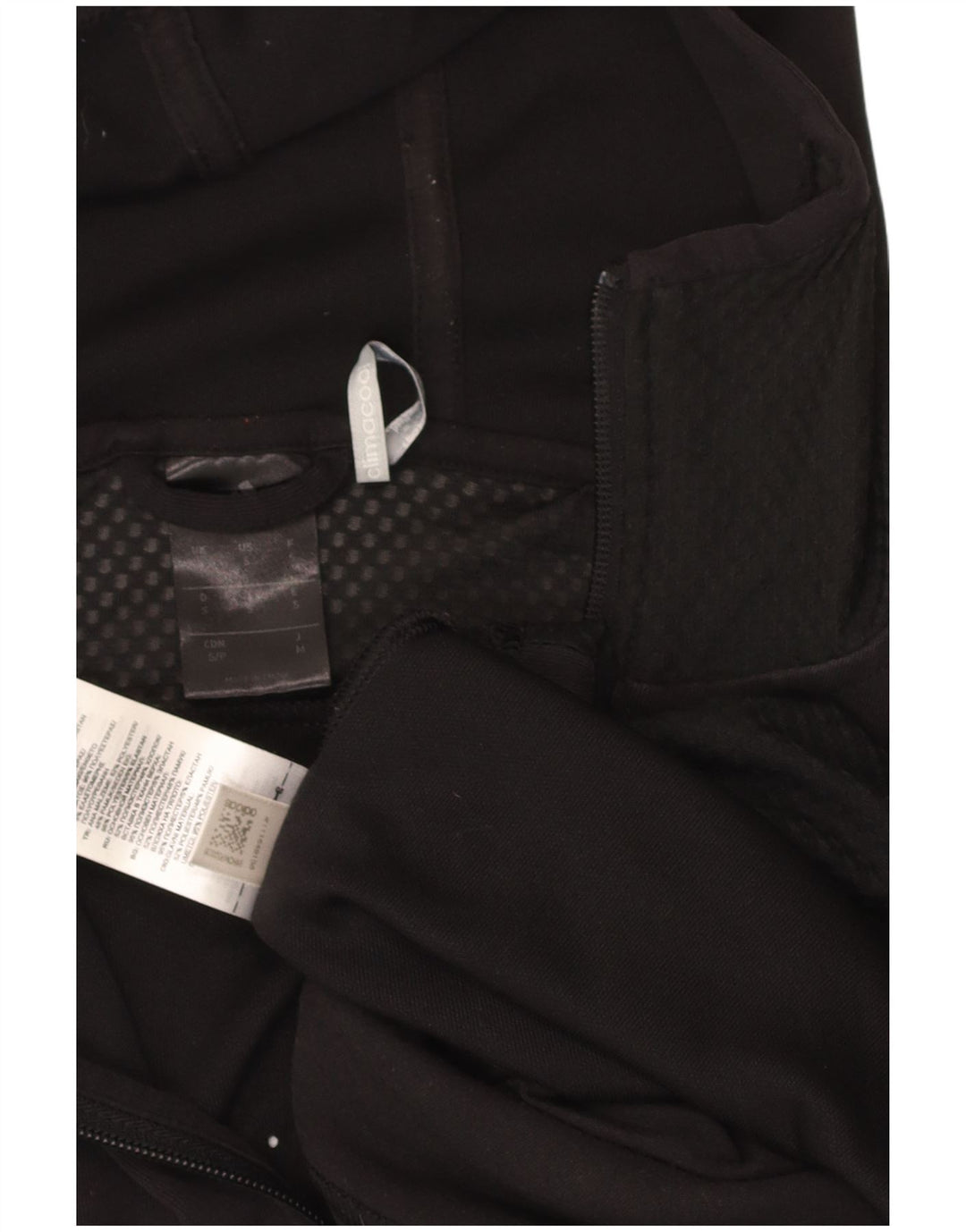 ADIDAS Womens Climacool Zip Hoodie Sweater UK 10 Small Black Polyester