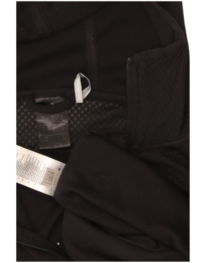ADIDAS Womens Climacool Zip Hoodie Sweater UK 10 Small Black Polyester