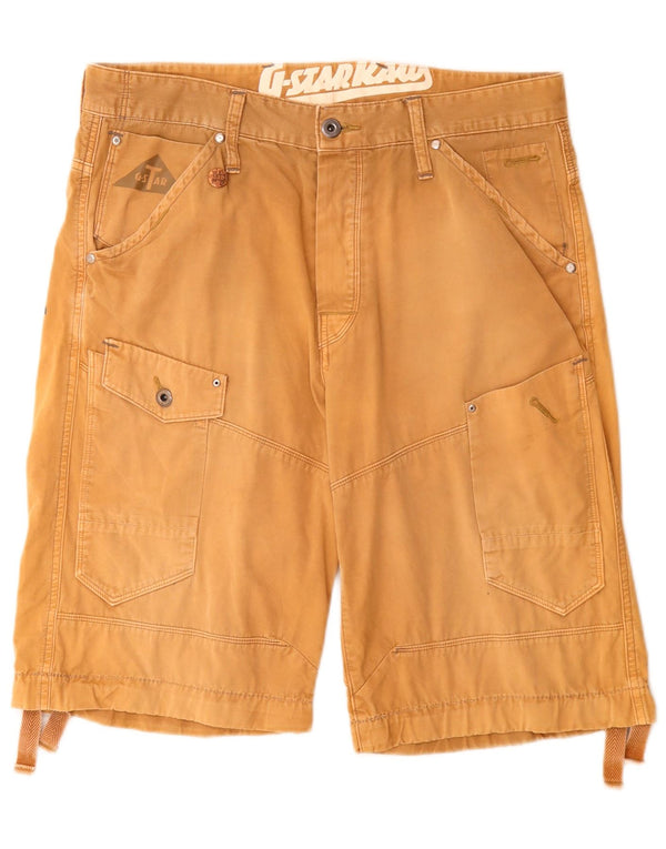 G-Star Mens Graphic Cargo Shorts W34 Grande Algodón Beige