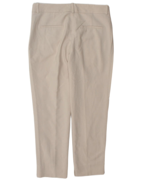 Zara Pantalón chino ajustado para mujer EU 38 Small W28 L27 Algodón blanco