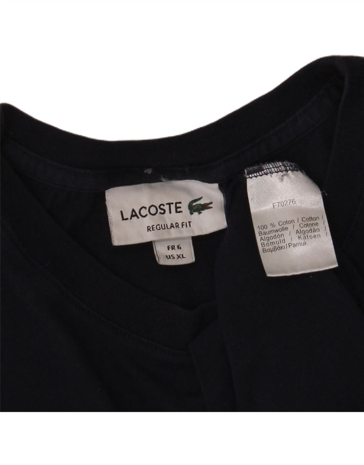 LACOSTE Camiseta Regular Fit para Hombre Talla Superior 6 XL Algodón Azul Marino