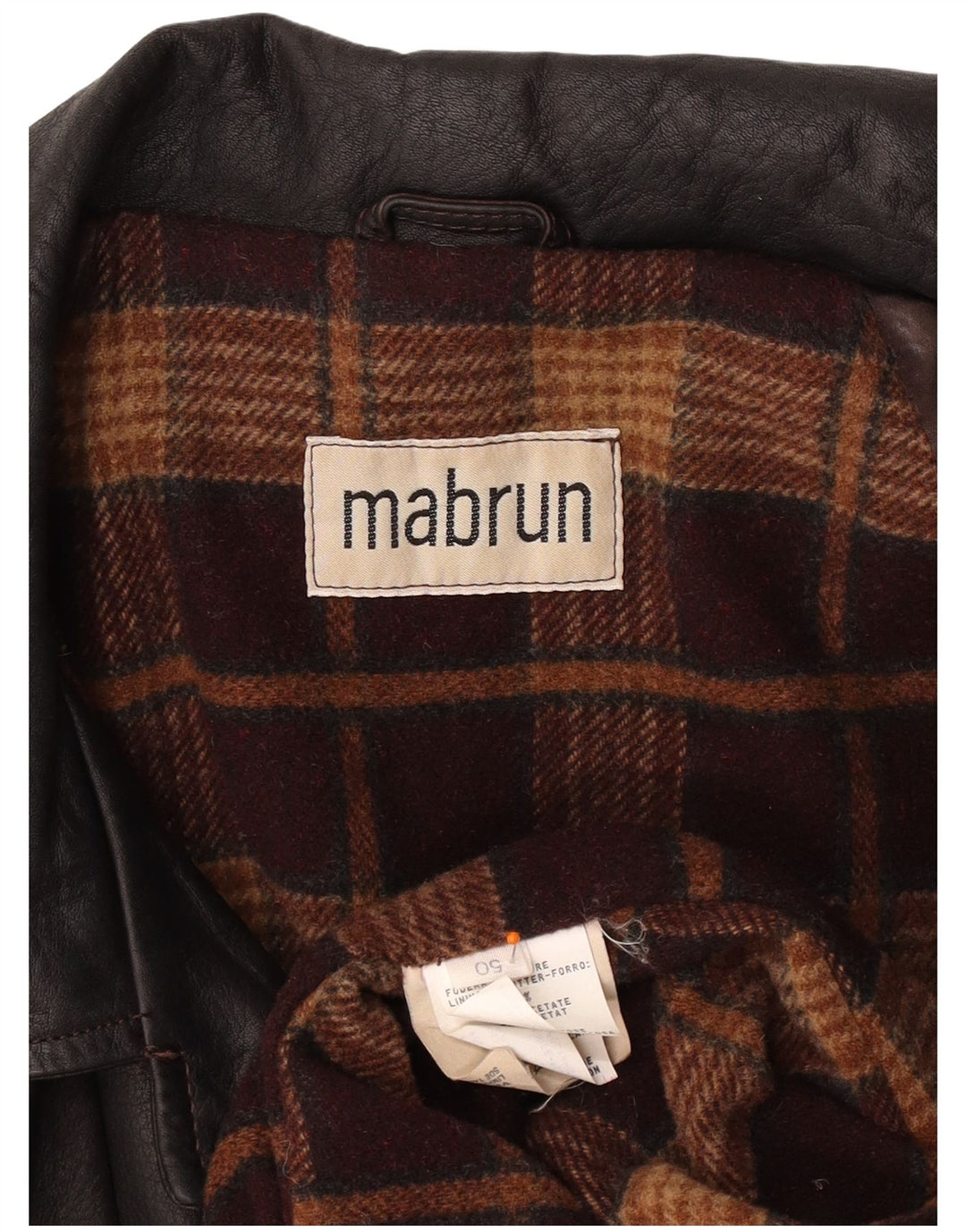 MABRUN Abrigo de piel extragrande para mujer IT 50 XL Cuero marrón