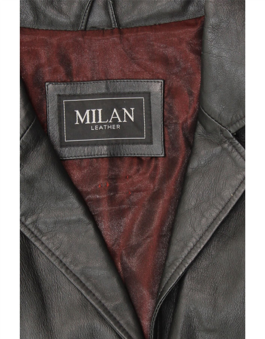 MILAN Abrigo de cuero para mujer ES 40 XL Cuero negro