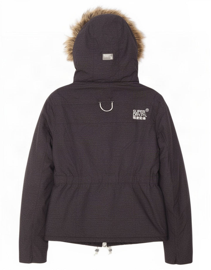 Superdry Chaqueta cortavientos con capucha para mujer UK 40 Poliéster gris medio