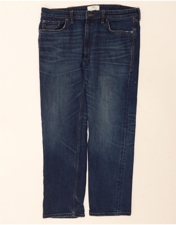 Marks & Spencer Vaqueros rectos para hombre W38 L31 Algodón azul