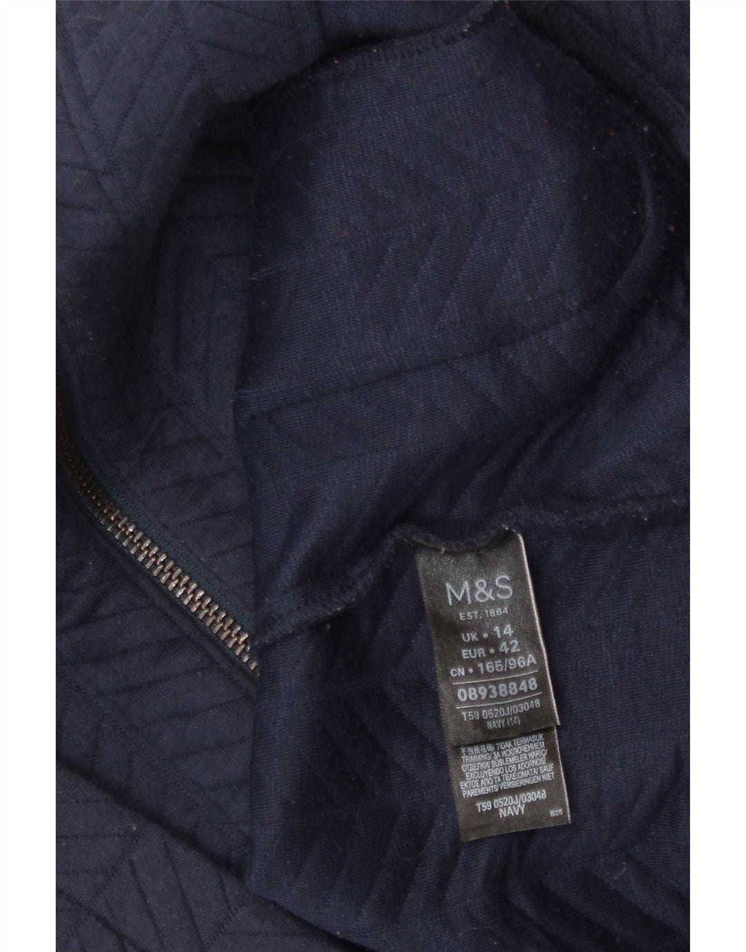 Marks & Spencer Chaqueta Blazer para Mujer UK 40 Mediano Azul Marino Poliéster