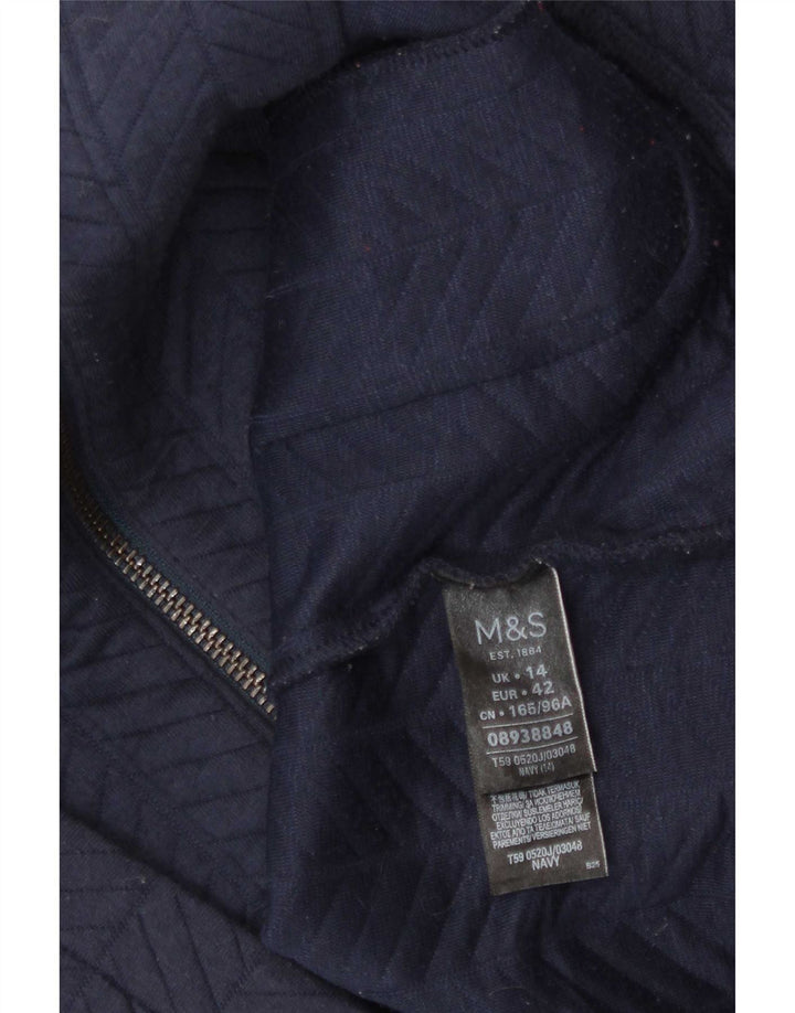Marks & Spencer Chaqueta Blazer para Mujer UK 40 Mediano Azul Marino Poliéster