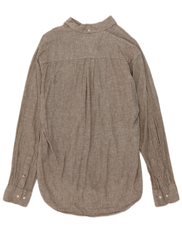 Camisa Tommy Hilfiger Slim Fit de algodón a rayas grises grandes para hombre