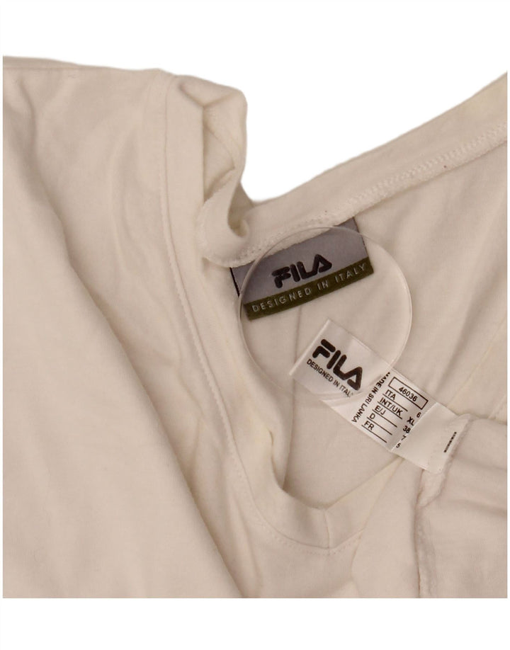 Fila Camiseta Hombre Top XL Algodón Blanco
