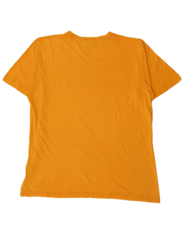 Kappa Hombre Camiseta Gráfica Top XL Naranja Algodón