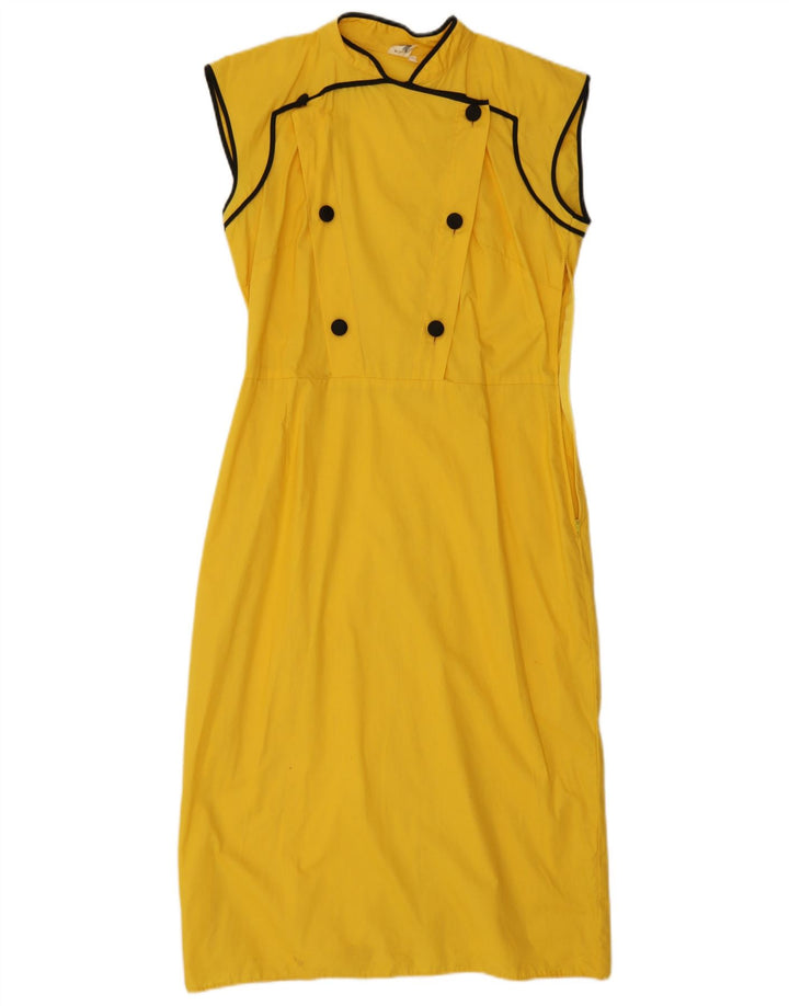 Vestido vintage sin mangas para mujer IT 42 Amarillo medio