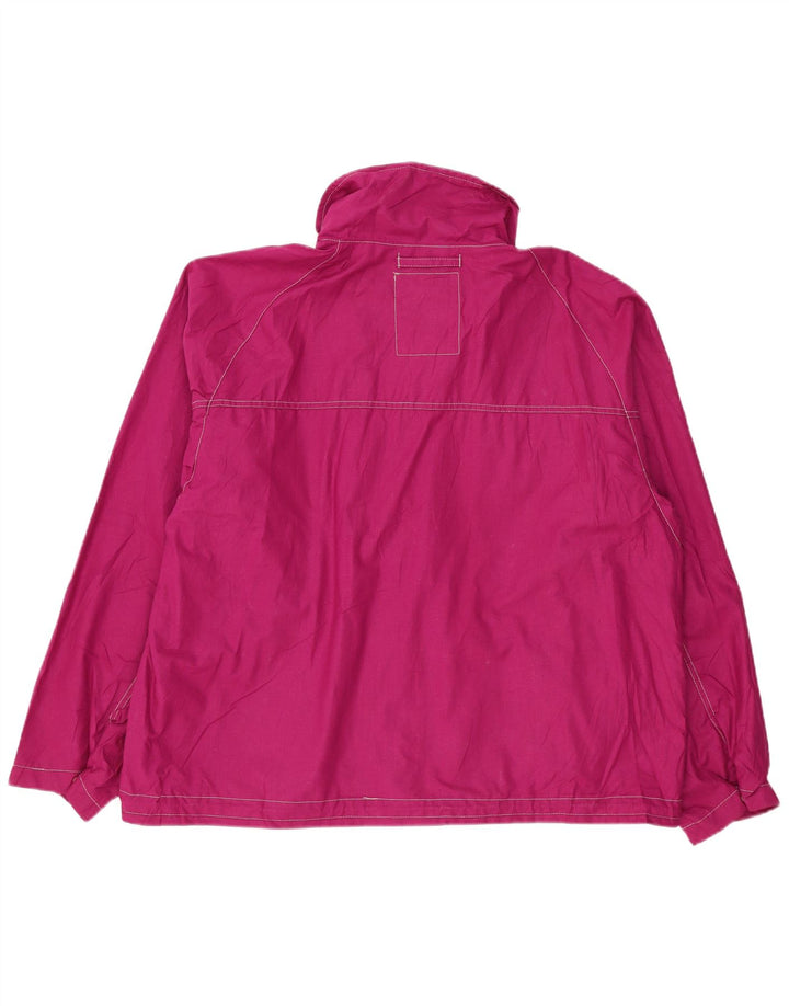 Anzi Besson Chaqueta impermeable holgada para hombre, talla 40, poliamida rosa grande