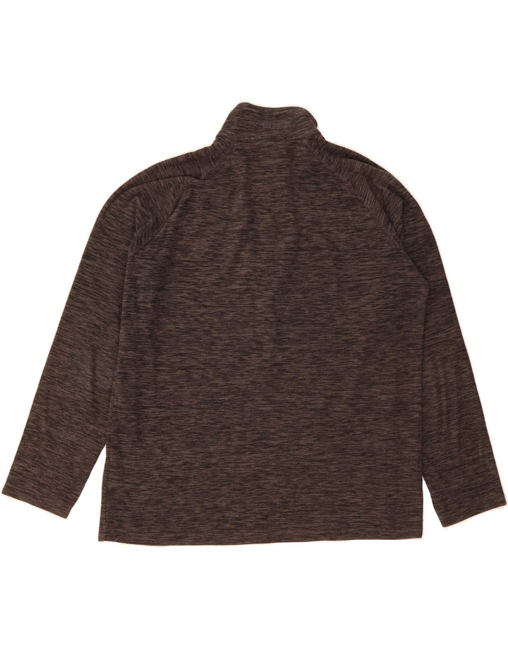 MOUNTAIN WAREHOUSE Mens Zip Neck Fleece Jumper Large Grey Flecked Vintage Mountain Warehouse and Second-Hand Mountain Warehouse from Messina Hembry 