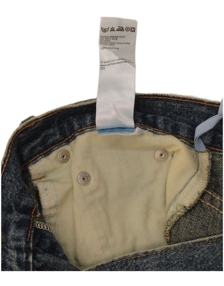 Marks & Spencer Falda Vaquera para Mujer UK 14 Medium W30 Algodón Azul