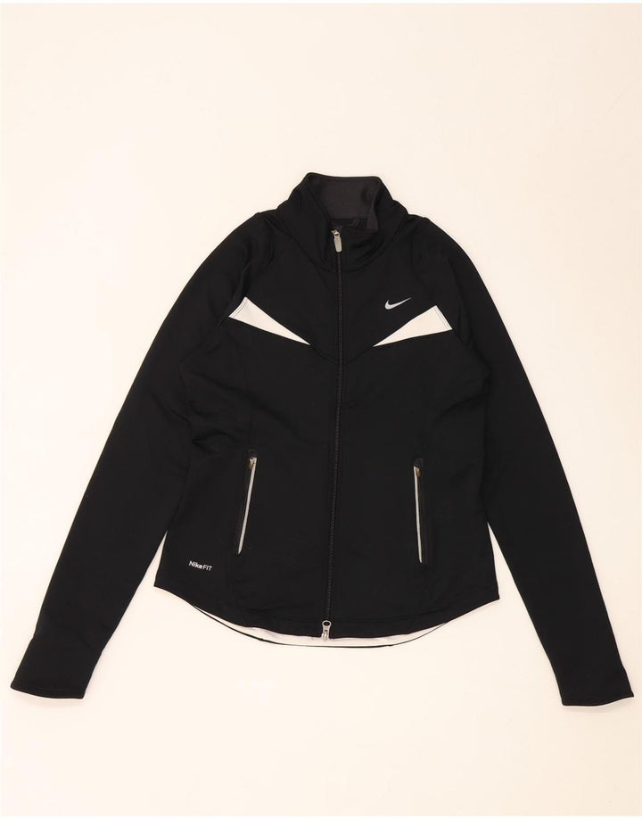Nike - Chaqueta de chándal para mujer (talla 40), color negro, poliéster
