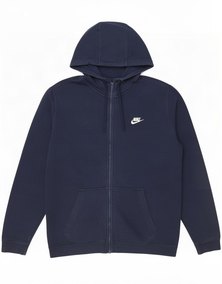 Nike - Sudadera con capucha y cremallera para hombre, talla grande, azul marino