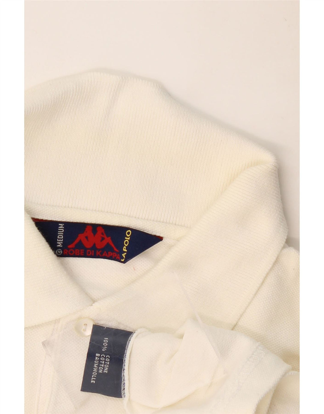 KAPPA Polo Hombre Mediano Off White Algodón