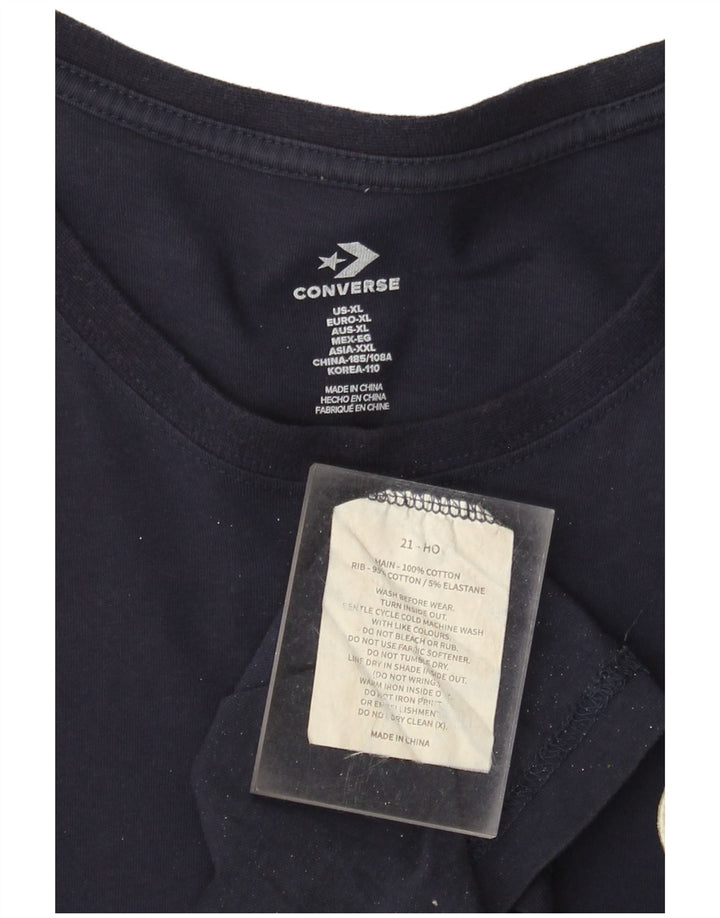 CONVERSE Camiseta Hombre Top XL Azul Marino Algodón