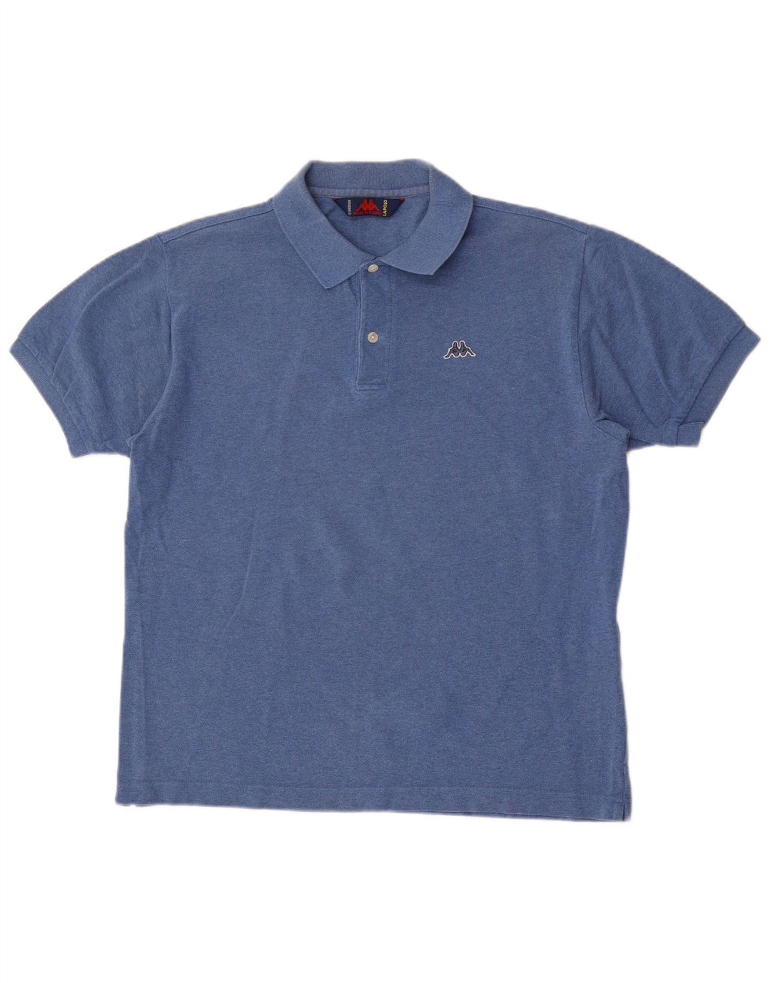 Polo Kappa Hombre Algodón Azul Medio