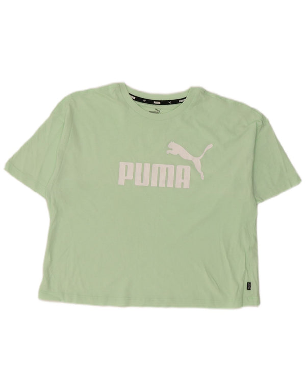 Puma Mujer Crop Oversize Graphic Camiseta Top UK 6 XS Verde