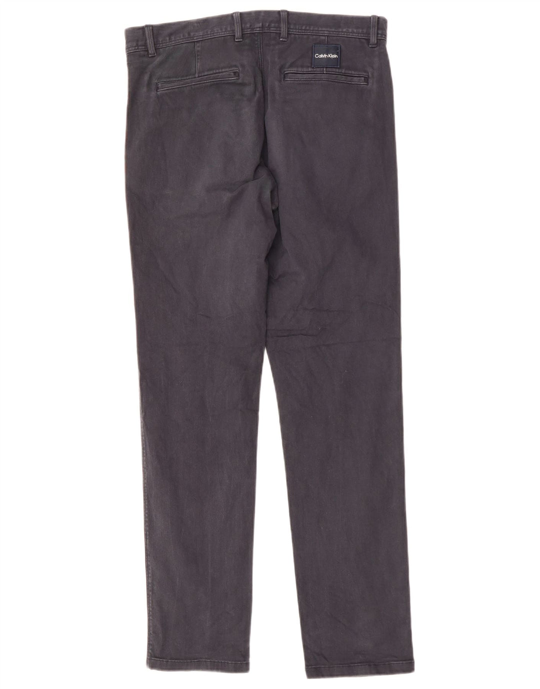 CALVIN KLEIN Pantalón chino delgado para hombre IT 46 Small W32 L30 Azul marino Algodón