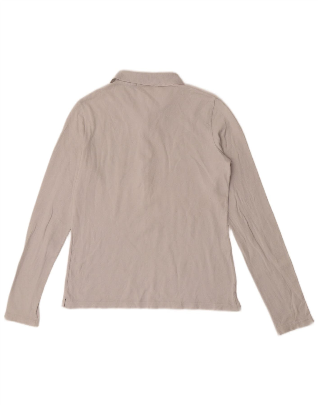 Polo Lacoste de manga larga para mujer talla 40 algodón blanco mediano