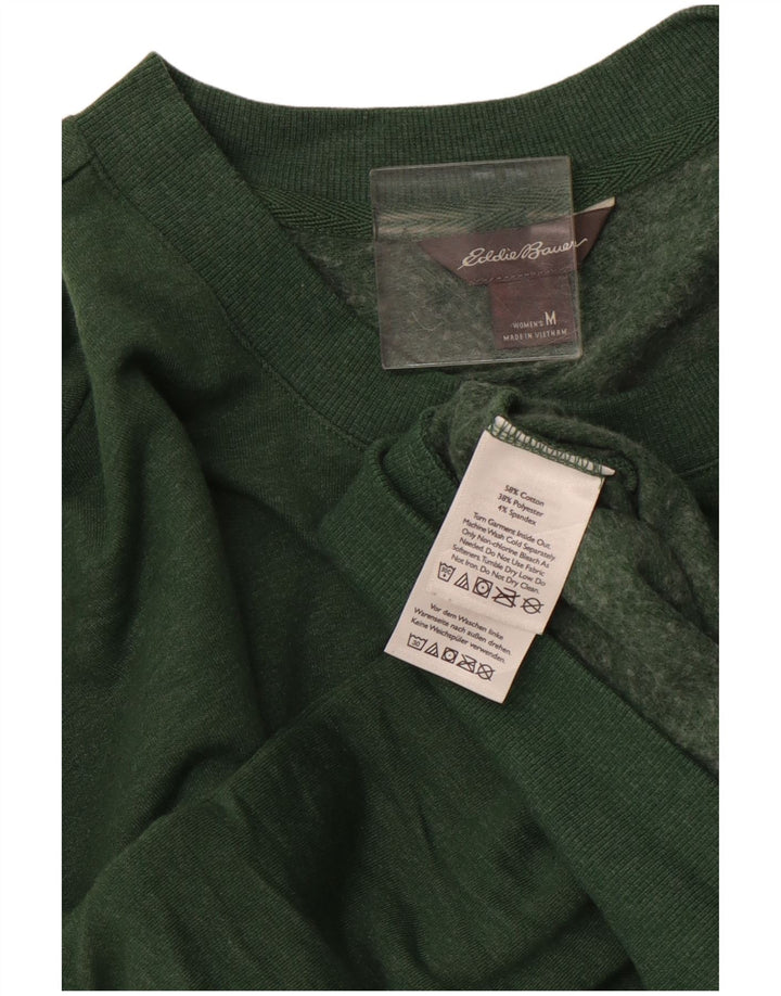 EDDIE BAUER Sudadera para mujer Jumper UK 14 Algodón verde medio