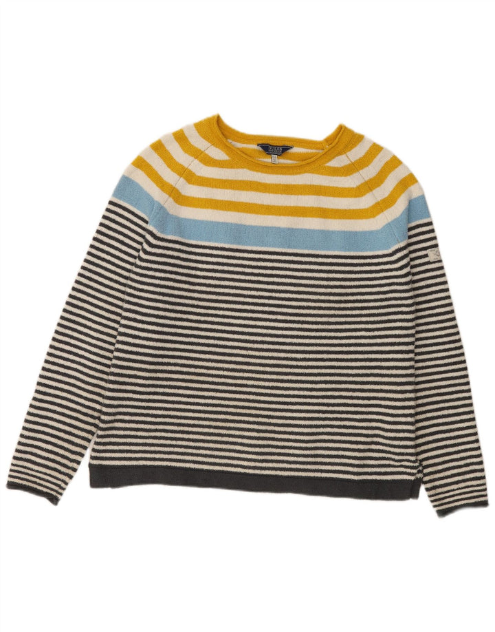 Joules Suéter tipo jersey para mujer con cuello barco Reino Unido 12 Mediano Rayas multicolores