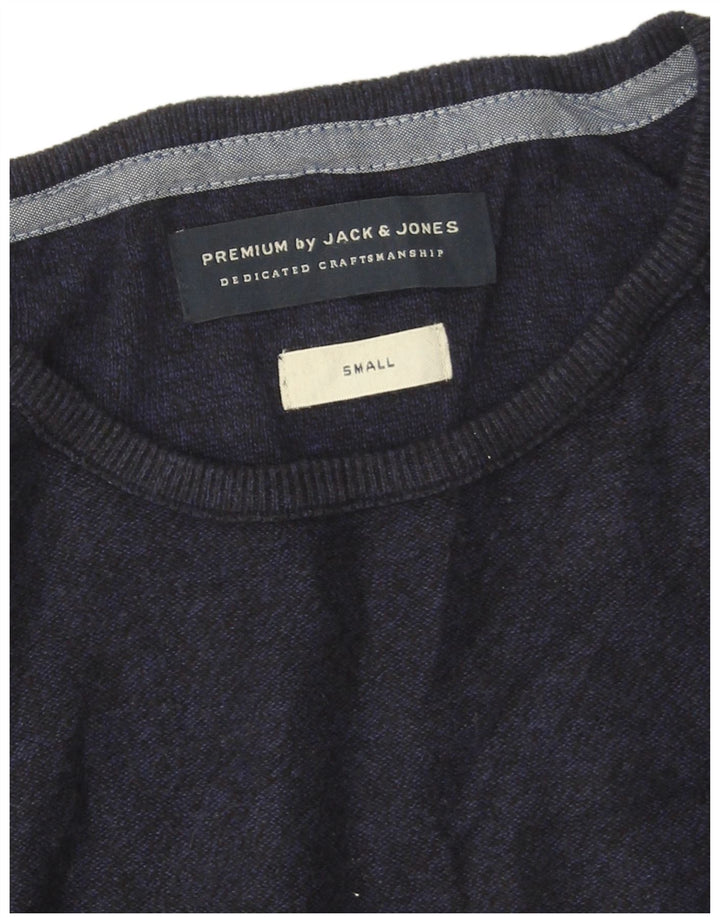 Jack & Jones Hombre Top Manga Larga Small Azul Marino Algodón