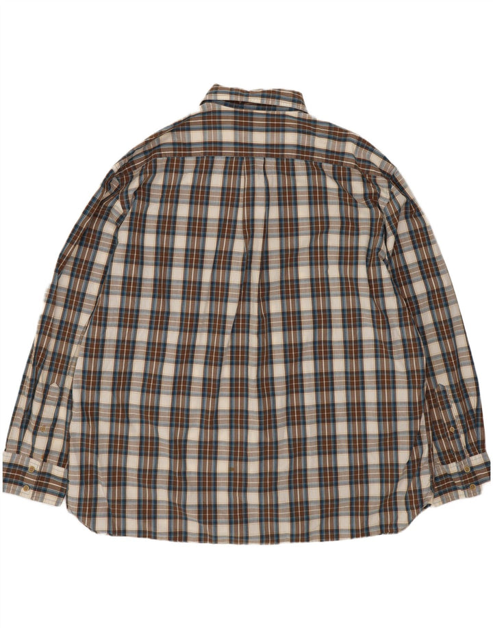 Camisa Timberland Hombre 2XL Algodón A Cuadros Marrón