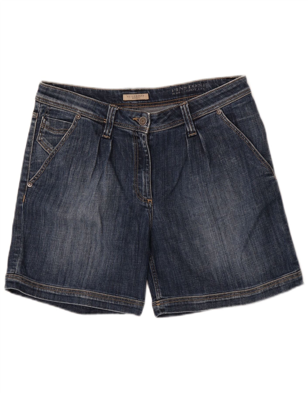 Burberry Mujer BRIT Denim Shorts W29 Algodón Azul Medio
