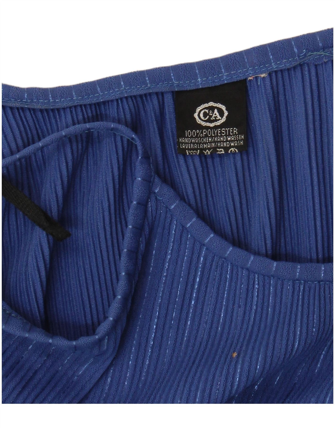 C&A Vestido de verano para mujer UK 10 Pequeño poliéster a rayas azules