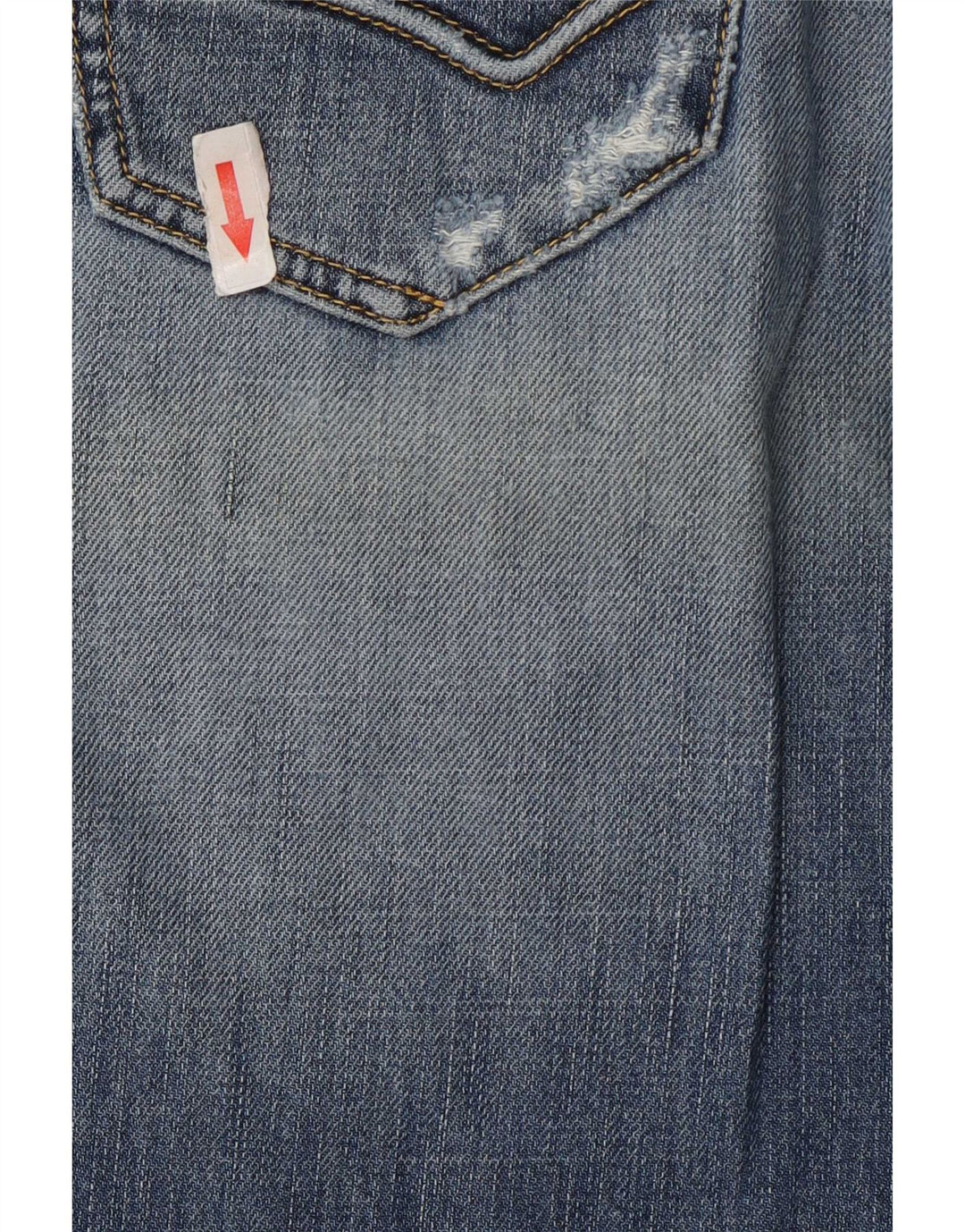 Jeans Rectos Desgastados Mujer Gas W30 L30 Algodón Azul
