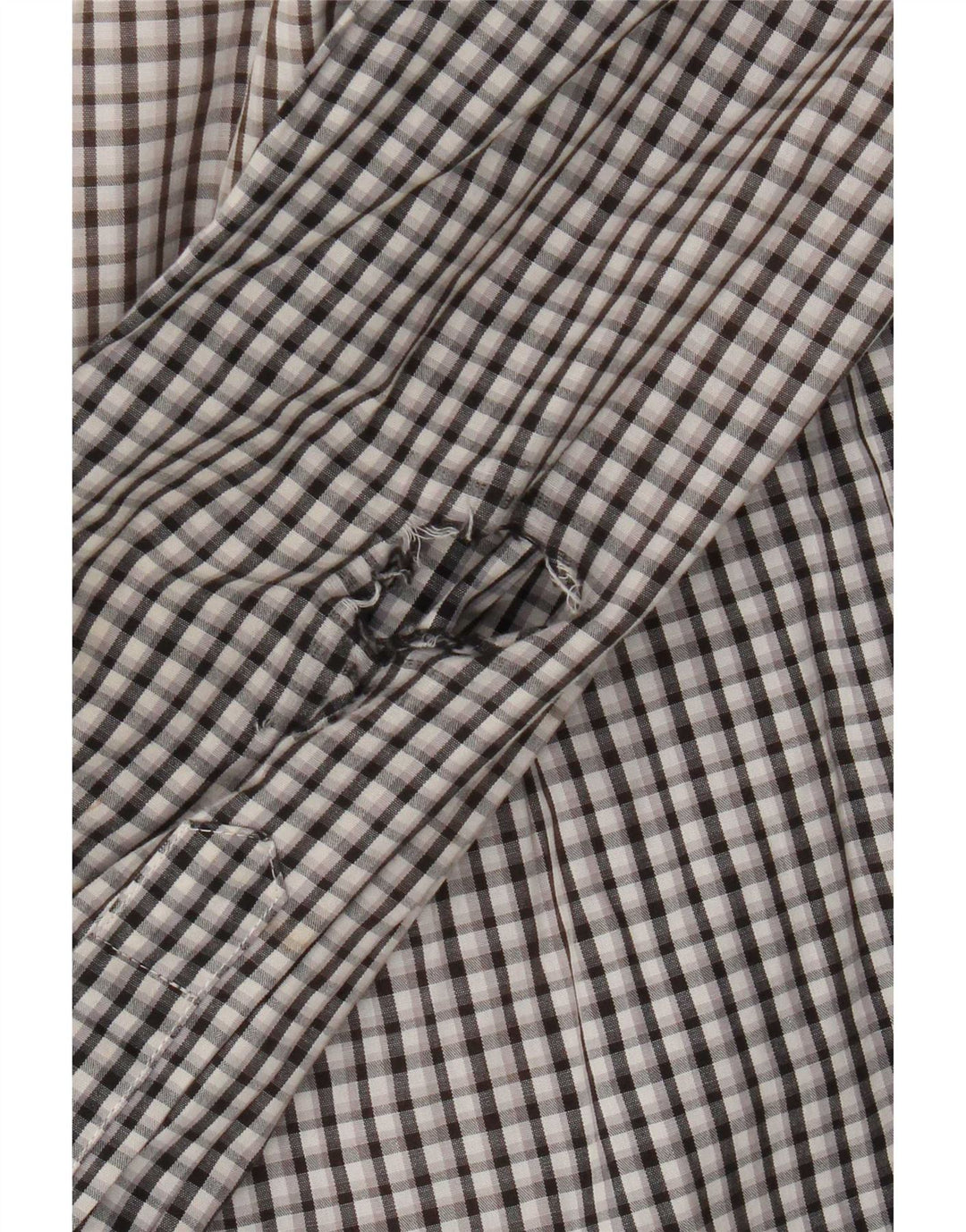 Camisa Carrera Regular Fit para hombre de algodón a cuadros negros grandes