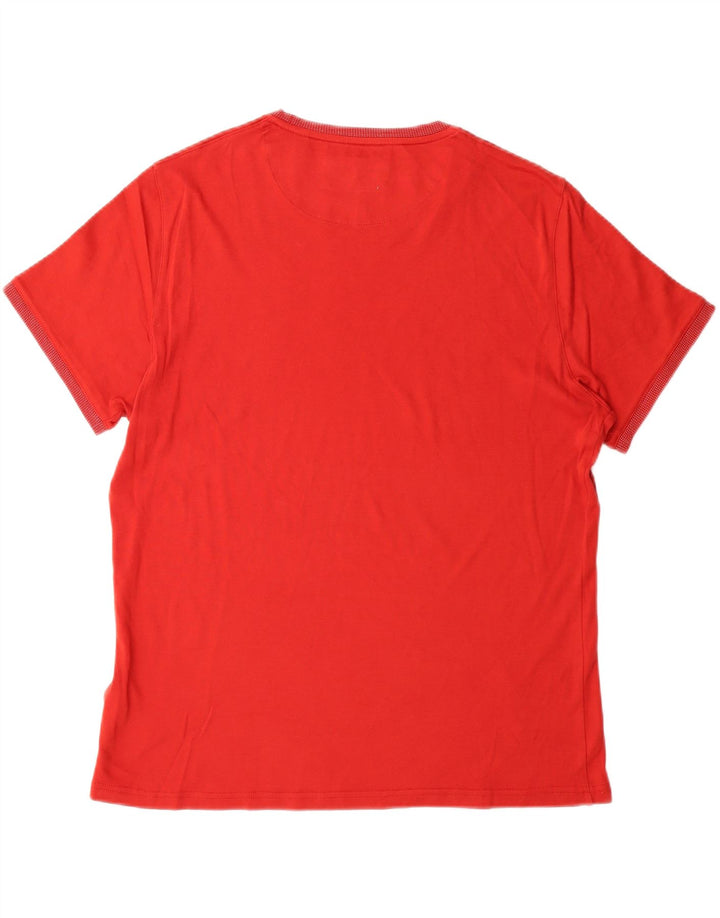 TED BAKER Mens T-Shirt Top Size 4 Large Red Cotton