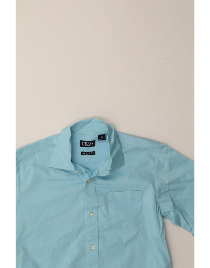 CHAPS Boys Shirt 11-12 Years Blue Cotton Vintage Chaps and Second-Hand Chaps from Messina Hembry 