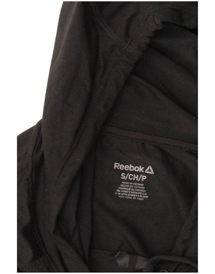 Reebok - Sudadera con capucha para mujer, diseño gráfico extragrande, talla 10, color negro